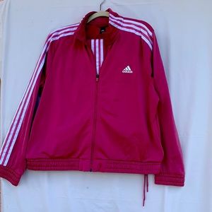Adidas 3 stripe tracksuit size XL dusty rose colored